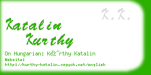 katalin kurthy business card